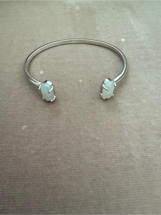 Kendra Scott Jewelry - Kendra Scott Silver Open Cuff Bracelet with White Stones